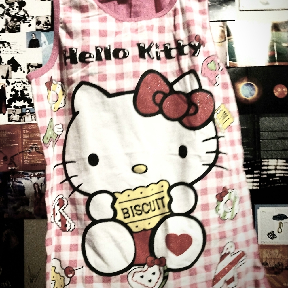 Y2K hello kitty crop tank top